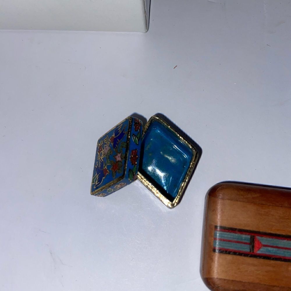 4 Small Random Trinket boxes vintage - Picture 7 of 11